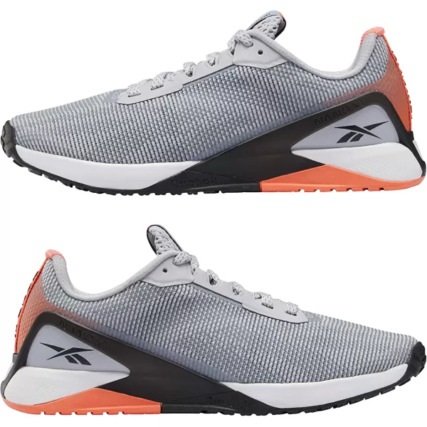 imageReebok UnisexAdult Nano X1 Cross TrainerCold GreyCore BlackOrange Flare