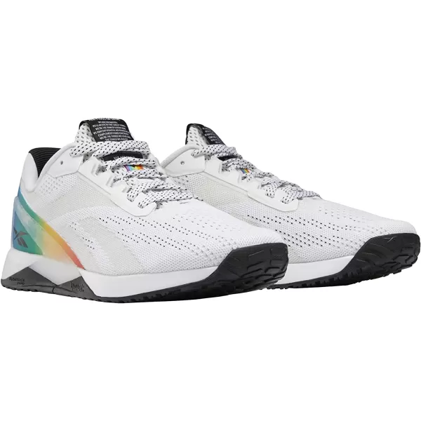 imageReebok UnisexAdult Nano X1 Cross TrainerPrideWhiteRainbow Print