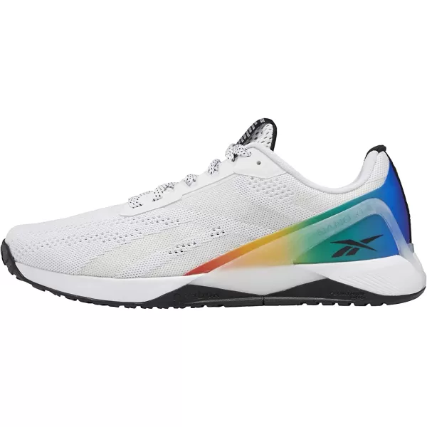 imageReebok UnisexAdult Nano X1 Cross TrainerPrideWhiteRainbow Print