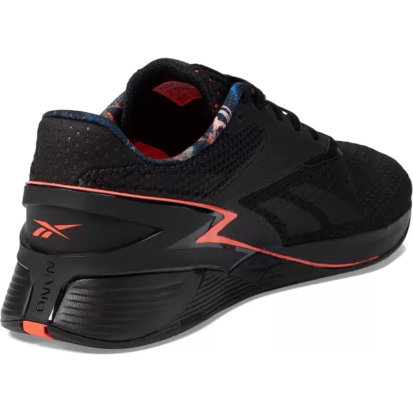 imageReebok UnisexAdult Nano X3 Cross TrainerBlackOrange FlarePure Grey