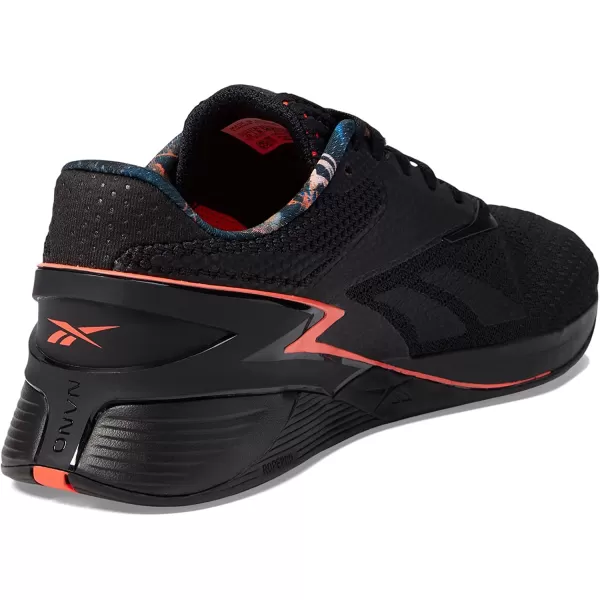 imageReebok UnisexAdult Nano X3 SneakerBlackOrange FlarePure Grey