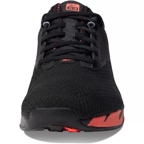 imageReebok UnisexAdult Nano X3 SneakerBlackOrange FlarePure Grey
