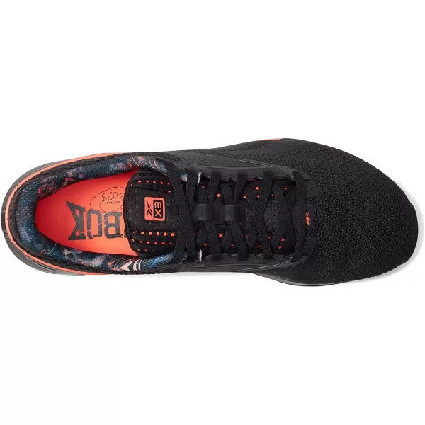 imageReebok UnisexAdult Nano X3 SneakerBlackOrange FlarePure Grey