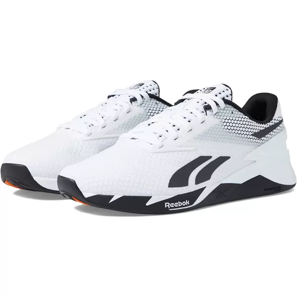imageReebok UnisexAdult Nano X3 SneakerWhiteBlackSmash Orange