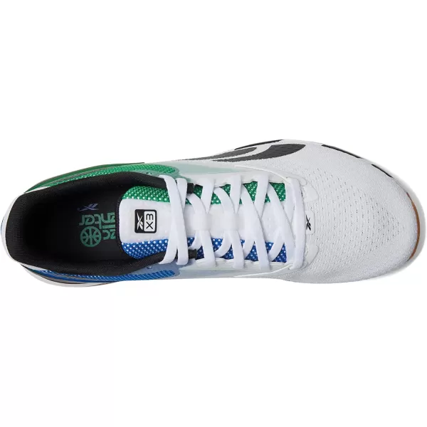 imageReebok UnisexAdult Nano X3 SneakerWhiteGlen GreenVector Blue