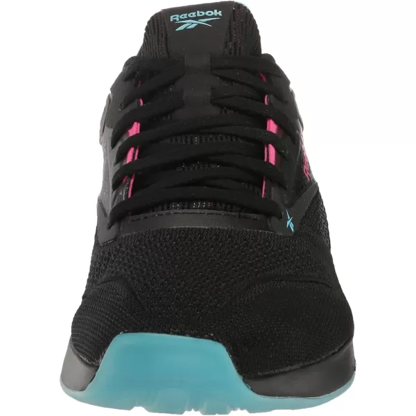 imageReebok UnisexAdult Nano X4 SneakerBlackBold CyanLaser Pink