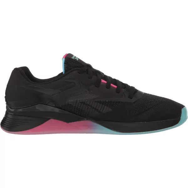 imageReebok UnisexAdult Nano X4 SneakerBlackBold CyanLaser Pink