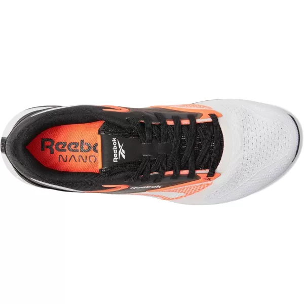 imageReebok UnisexAdult Nano X4 SneakerBlackFootwear WhiteOrange Flare