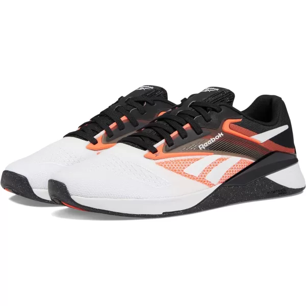 imageReebok UnisexAdult Nano X4 SneakerBlackFootwear WhiteOrange Flare