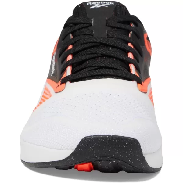 imageReebok UnisexAdult Nano X4 SneakerBlackFootwear WhiteOrange Flare