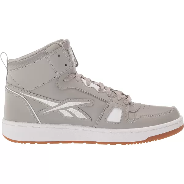 imageReebok UnisexAdult Resonator Mid Basketball Shoes  Solid GreyWhite
