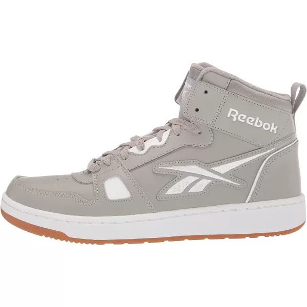 imageReebok UnisexAdult Resonator Mid Basketball Shoes  Solid GreyWhite