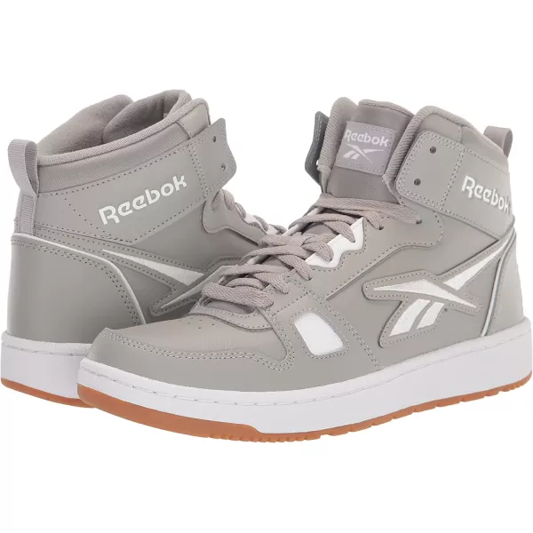 imageReebok UnisexAdult Resonator Mid Basketball Shoes  Solid GreyWhite