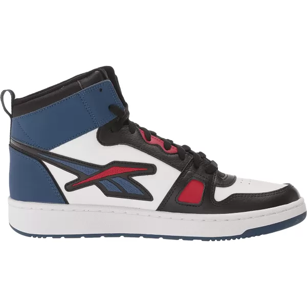 imageReebok UnisexAdult Resonator Mid Basketball Shoes  WhiteBlackBatik Blue
