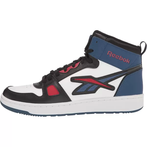 imageReebok UnisexAdult Resonator Mid Basketball Shoes  WhiteBlackBatik Blue