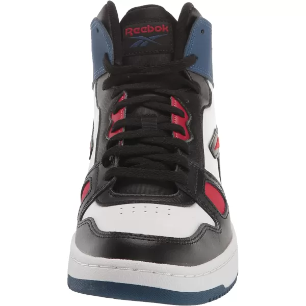 imageReebok UnisexAdult Resonator Mid Basketball Shoes  WhiteBlackBatik Blue