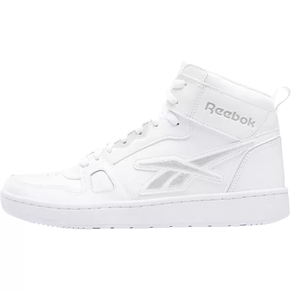 imageReebok UnisexAdult Resonator Mid Basketball Shoes  WhitePure Grey