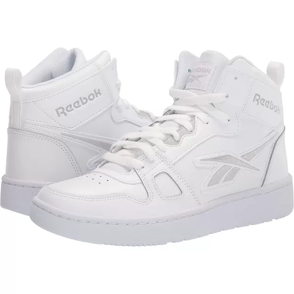 imageReebok UnisexAdult Resonator Mid Basketball Shoes  WhitePure Grey