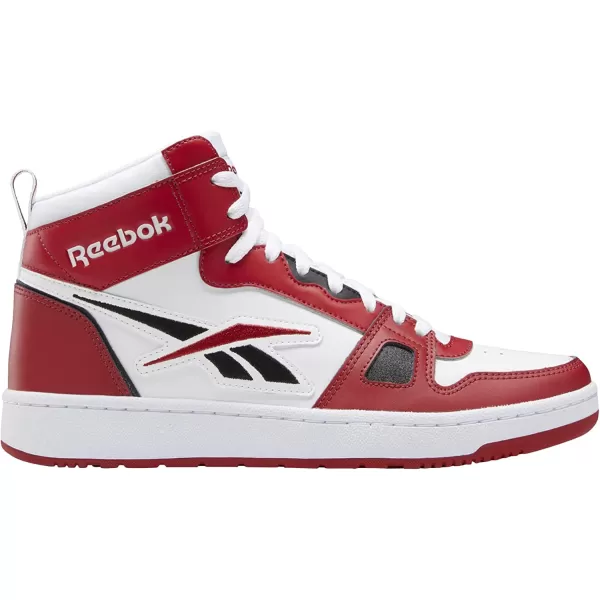 imageReebok UnisexAdult Resonator Mid Basketball ShoesFlash RedWhiteBlack