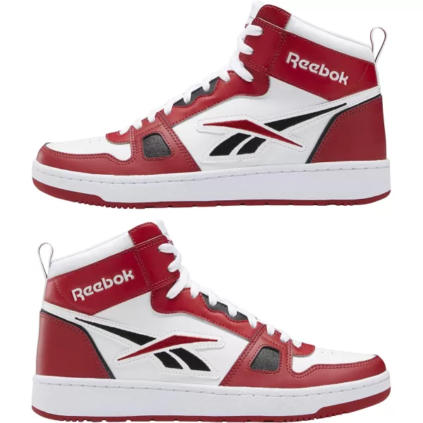 imageReebok UnisexAdult Resonator Mid Basketball ShoesFlash RedWhiteBlack