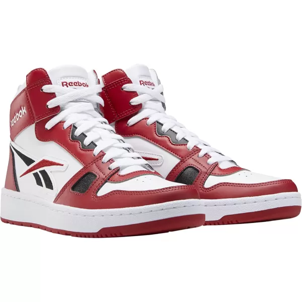 imageReebok UnisexAdult Resonator Mid Basketball ShoesFlash RedWhiteBlack