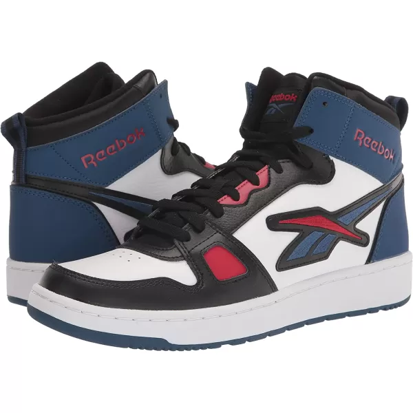 imageReebok UnisexAdult Resonator Mid Basketball ShoesWhiteBlackBatik Blue