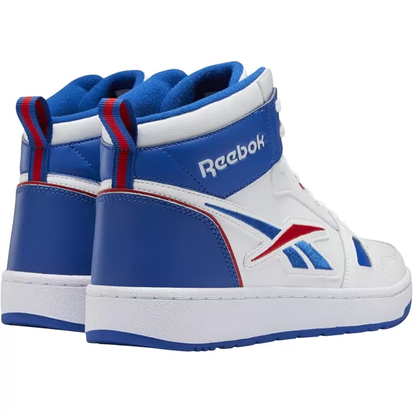 imageReebok UnisexAdult Resonator Mid Basketball ShoesWhiteVector BlueVector Red