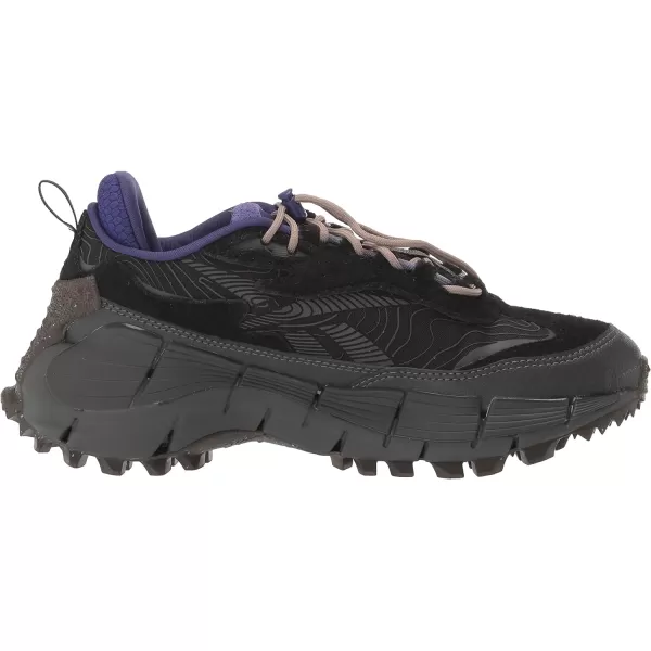 imageReebok UnisexAdult Zig Kinetica 25 SneakerBlackPure GreyBold Purple