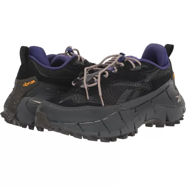 imageReebok UnisexAdult Zig Kinetica 25 SneakerBlackPure GreyBold Purple