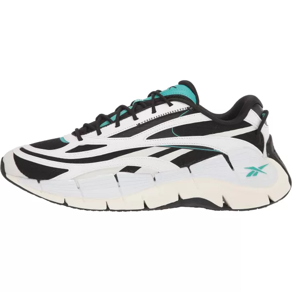 imageReebok UnisexAdult Zig Kinetica 25 SneakerBlackWhiteClassic Teal