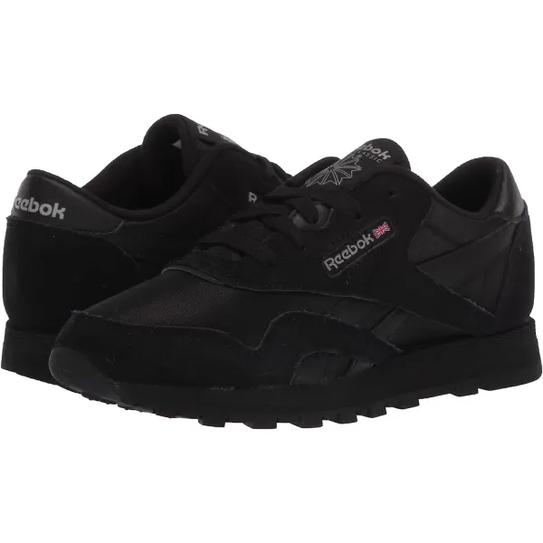 imageReebok UnisexChild Boys Classic Nylon SneakerBlackBlackCarbon