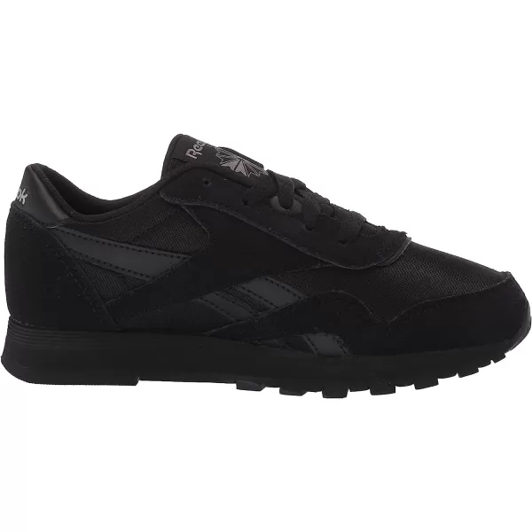 imageReebok UnisexChild Boys Classic Nylon SneakerBlackBlackCarbon