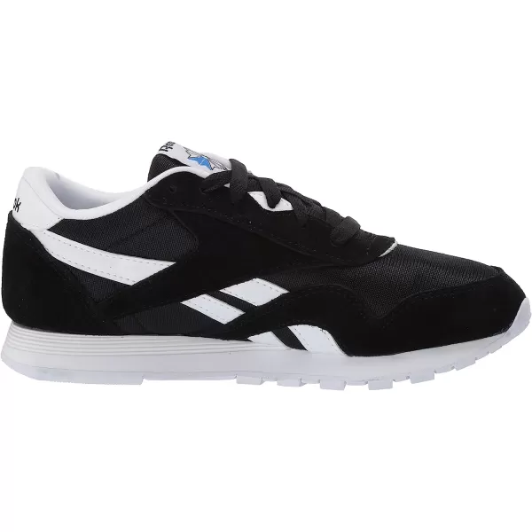 imageReebok UnisexChild Boys Classic Nylon SneakerBlackBlackWhite