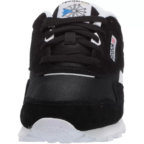 imageReebok UnisexChild Boys Classic Nylon SneakerBlackBlackWhite