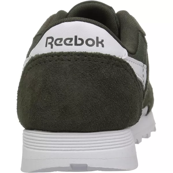 imageReebok UnisexChild Boys Classic Nylon SneakerDark CypressWhite