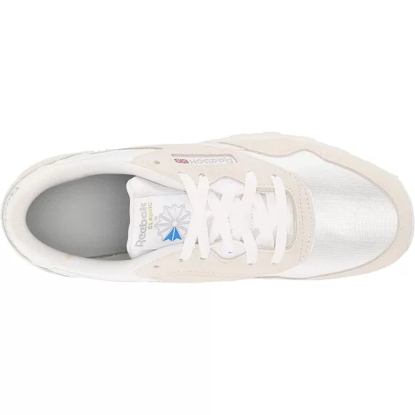 imageReebok UnisexChild Boys Classic Nylon SneakerWhiteLight Grey