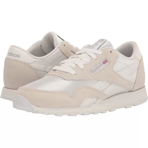 imageReebok UnisexChild Boys Classic Nylon SneakerWhiteLight Grey