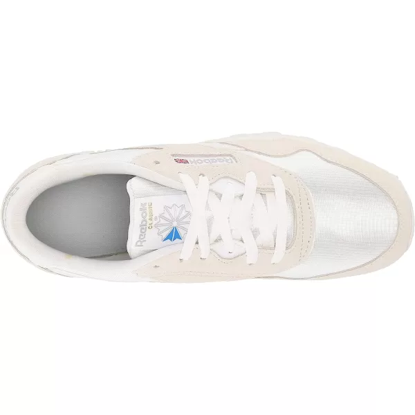 imageReebok UnisexChild Boys Classic Nylon SneakerWhiteWhiteLight Grey