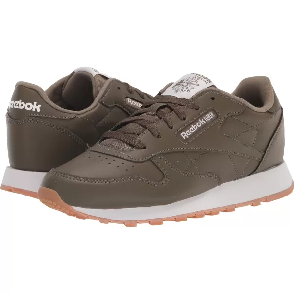 imageReebok UnisexChild Classic Leather SneakerArmy Green