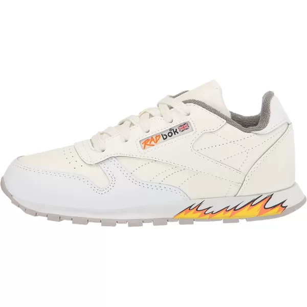 imageReebok UnisexChild Classic Leather SneakerChalkFtwr WhiteTin Grey