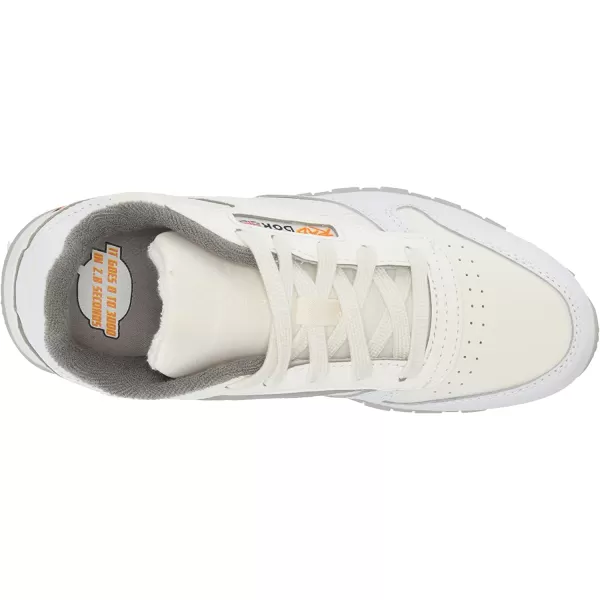 imageReebok UnisexChild Classic Leather SneakerChalkFtwr WhiteTin Grey