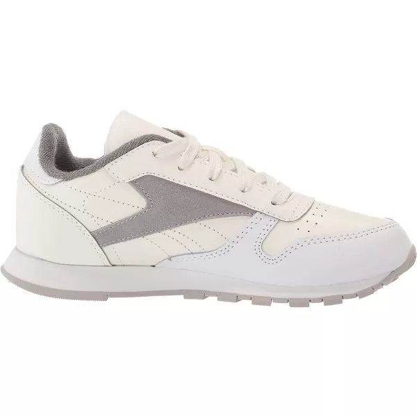 imageReebok UnisexChild Classic Leather SneakerChalkFtwr WhiteTin Grey