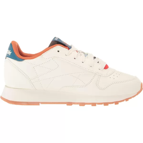 imageReebok UnisexChild Classic Leather SneakerChalkSteely Blue