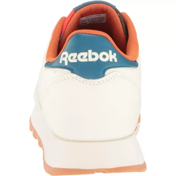 imageReebok UnisexChild Classic Leather SneakerChalkSteely Blue