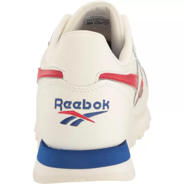 imageReebok UnisexChild Classic Leather SneakerChalkVector RedVector Blue