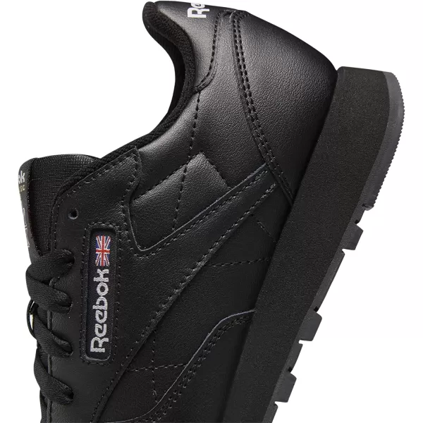 imageReebok UnisexChild Classic Leather SneakerCore BlackCore BlackCore Black