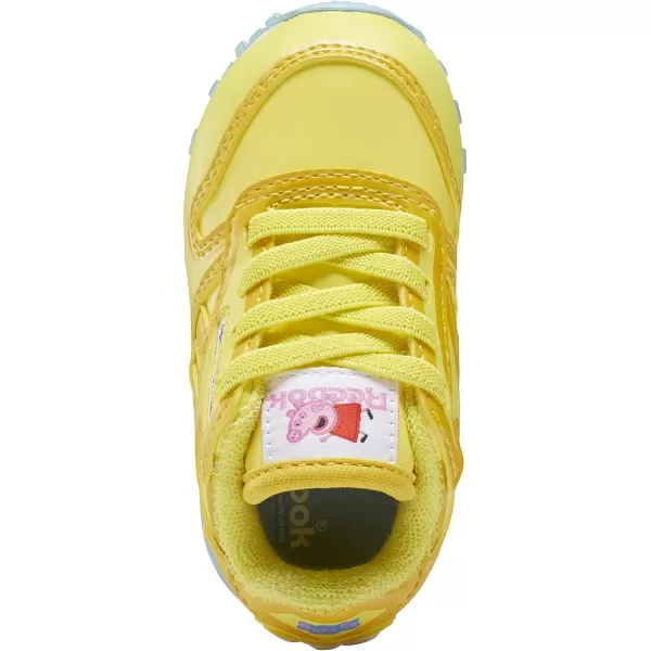 imageReebok UnisexChild Classic Leather SneakerPeppa Pig YellowBrave BlueWhite