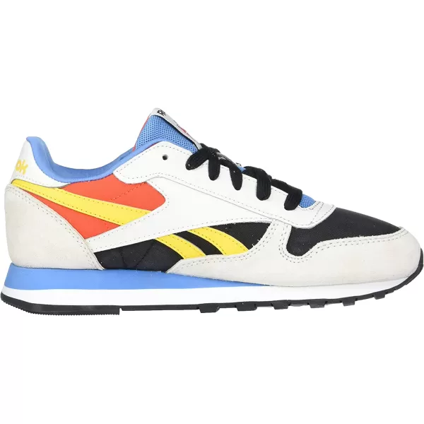 imageReebok UnisexChild Classic Leather SneakerPure GreyBlackAlways Yellow