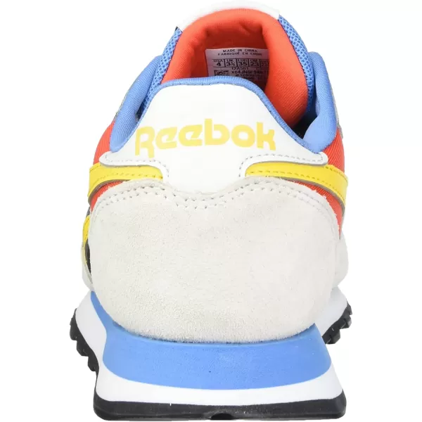 imageReebok UnisexChild Classic Leather SneakerPure GreyBlackAlways Yellow