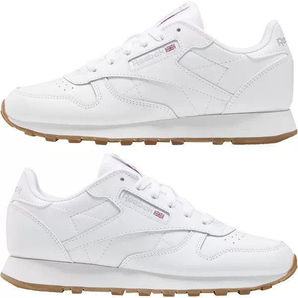 imageReebok UnisexChild Classic Leather SneakerReefresh WhiteGum